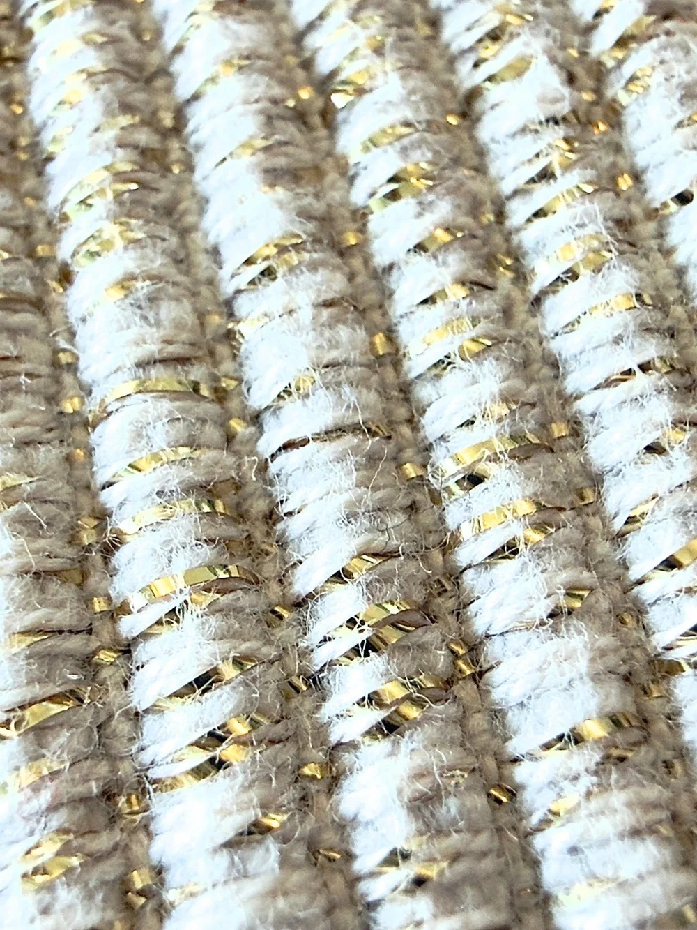 West Elm Gold Metallic Thread Cotton Table Runner 85” x 13.5”